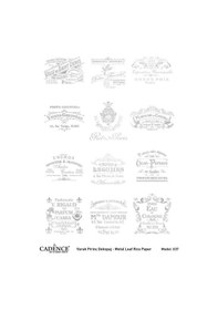 Resim Cadence Gümüş Varak Pirinç Dekoapaj Kağıdı - Model 37 