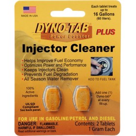 Resim Dyno Tab Benzin & Dizel Yakıt Tasarruf ve Enjektör Temizleyici (2 depoluk) Made in USA 