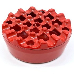 Resim Yuvarlak Metal Küllük - Kırmızı 