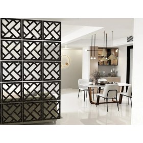 Resim Kayasan Ahşap Kayasan ® Lazer Kesim Sarkıt Paravan, Ahşap Seperatör, Oda Ayırıcı 4'lü Panel Levha Seti 
