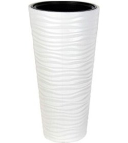 Resim 35x70 Beyaz Kumsal Vazo Saksı Yeşil 