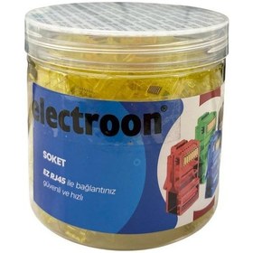 Resim electroon Sarı CAT6 EZRJ45 Açık Uçlu Soket 8P/8C - 100Adet 