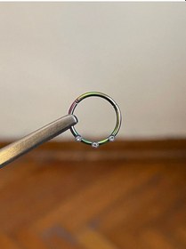Resim 316 L Cerrahi Çelik Atom Taşlı Kıkırdak Piercingi Rook Orbital Helix Septum Piercing Koyu Mavi 