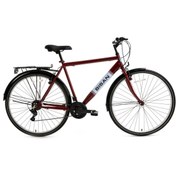 Resim BİSAN HARDY ŞEHİR BİSİKLETİ 42 CM V 26 JANT 21 VİTES BORDO SİYAH-BEYAZ 