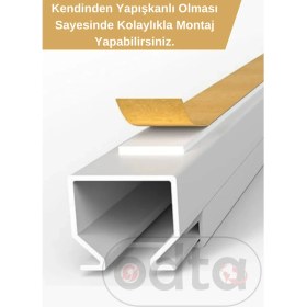 Resim Odta 4 Metre Kedinden 25X16MM Yapışkanlı Kablo Kanalı | 4m (10 Adet x 40CM) Kablo Gizleyici | 