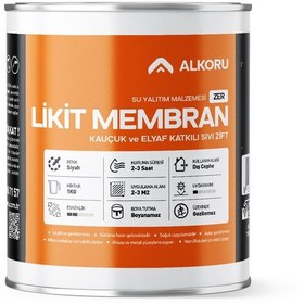 Resim Alkoru 1 Kg Zer Sıvı Zift Likit Membran Kauçuk Ve Elyaf Katkılı Su Yalıtım Malzemesi 
