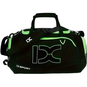 Resim Maxaccess Büyük Kapasiteli Siyah Yeşil Fitness Çantası, Spor Seyahat El Çantası, Uniseks Siyah Ve Yeşil Kombinasyon 