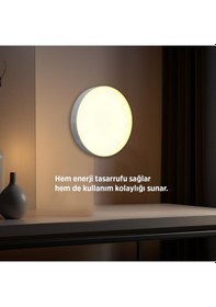 Resim House Pratik Hp91 Şarjlı Hareket Sensörlü Led Lamba Beyaz 