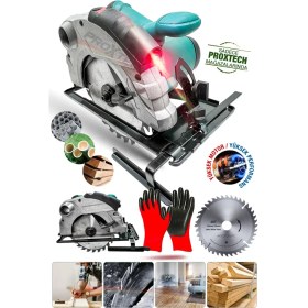 Resim Proxtech Hassas Kesim Lazerli 6 Devirli Yüksek Tork Ahşap,metal,plastik Kesme Sunta Testere Daire Testere 