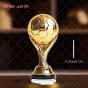 Resim 2D Düz, 11.51x24.99 cm Altın Futbol Kupası - Genç Yarışmaları İçin Plastik Futbol Kupa, Ev Dekoru ve Teşvik Hediyeleri, Futbol Hayranları için Kapalı/Açık Hava Spor Ödülü, Modern Spor Dekorasyonu, Sağlam Taban, Parlak Yüzey, 2D Düz 