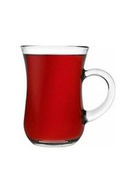 Resim Paşabahçe 55411 Kulplu Keyif Çay Bardak 12 Li Şeffaf 
