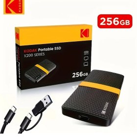 Resim Sunshine011 Kodak X200 256gb Taşınabilir Ssd Usb 3.1 Type-c Usb-a 450mb/s Şok Dayanıklı 