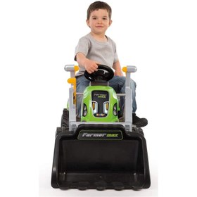 Resim Smoby XL Römorklu Pedallı ve Kepçeli Traktör - Açık Yeşil 710109 