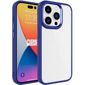 Resim Zeyline Apple Uyumlu iPhone 15 Pro Max Zore Krom Kapak-lacivert 