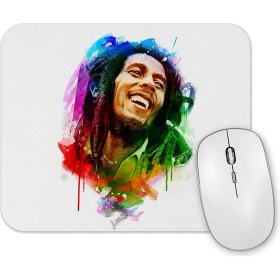 Resim Baskı Dükkanı Bob Marley Mutluluğun Rengi Mouse Pad 