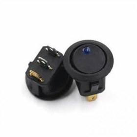 Resim Daier Yuvarlak Nokta Işıklı Anahtar On-off 3p 12v 20a Mavi 