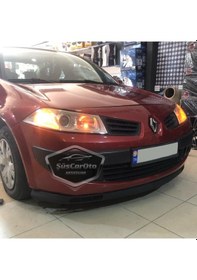 Resim Renault Megane 2 2003-2008 Uyumlu Üniversal Laguna Lip Esnek Ön Lip 2 Parça Tampon Altı Dil Karlık Ön Ek 00 Şüscaroto Aksesuar 