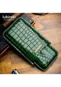 Resim Lubinski Deri 3'lü Puro Kılıfı Siyah Desenli 60 Ring 