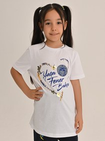 Resim Fenerbahçe Beyaz Tribün Yaşa Fenerbahçe Varak Çocuk Tshirt - Beyaz / 14 