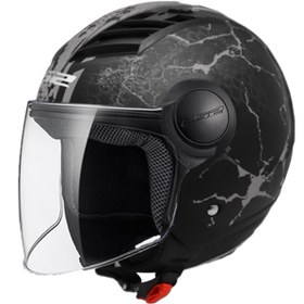 Resim Ls2 Aırflow Snake Mat Siyah-Tıtanıum Kask S 