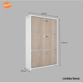 Resim Duser Kapaklı Ayakkabılık Dolabı 3 Kapaklı Ayakkabı Dolabı Beyaz 