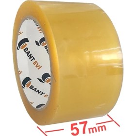 Resim Bant Evi Geniş Koli Bandı 57 mm X 100 mt Şeffaf Hotmelt Yapışkanlı Bant 