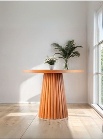 Resim Acantus Natural Ahşap Yemek Masası 90x90 Naturel 