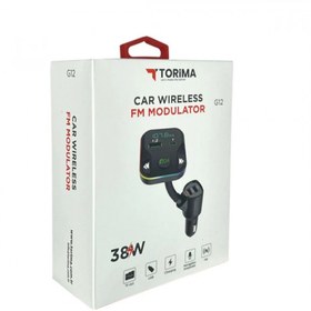 Resim Torima G12 Bluetoot Fm Transmitter Fm Verici 38w Pd Giriş Microsd Kart Girişi 