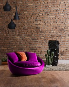 Resim Mobilya Stant Most Twist Döner Berjer Ağaç İskelet Silinebilir Kadife Kumaş (Evinize Teslim) 