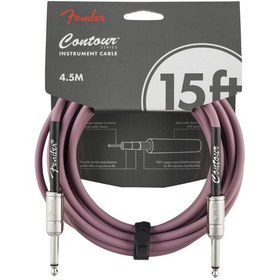 Resim Fender Contour Serisi 4,5 Mt. Gitar Kablosu Burgundy Mist Enstrüman Kablosu 