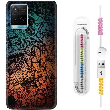 Vivo Y21 Kilif Kablo Koruyuculu Isaretler Tuval 1716 544162819
