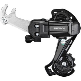 Resim Shimano Tourney RD-TY200 Uzun Bacak Kulaklı Arka Aktarıcı Siyah 