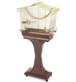 Resim Imac Sofıa Ayaklı Kuş Kafesi Kahve/gold 62,5x33x61/132cm 