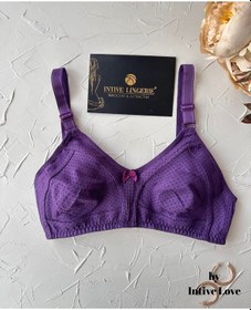 Resim Liza Puantiye Desenli Pamuklu Penye Kalın Askılı Toparlayıcı Bale Mor 