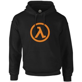 Resim Half Life - Logo Siyah Erkek Fermuarsız Kapşonlu 
