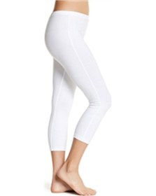 Resim Kadın 4005 Düz Desensiz Yüksek Bel Dizaltı Kapri Tayt Beyaz 