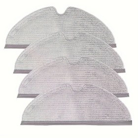 Resim 4 Adet Premium Mikrofiber Mop Bezi, Roborock S6, S6 Pure E4, S6 MaxV, S5 Max, S5, E35 ve E2 Robot Süpürgeleriyle Uyumlu - Yüksek Verimli, Kolay Takılabilen Yedek Parçalar, Geliştirilmiş Zemin Temizliği için Yeniden Kullanılabilir Mop Pedleri 
