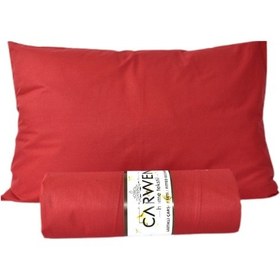 Resim Ranforce Çift Kişilik Lastikli Çarşaf Seti Kırmızı 160x200 Cm 