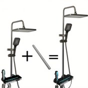 Resim 1 adet 30.0cm Metal Boru Uzatma Tüpü Barı, Kolay Kurulum Ekleme Montaj Duş Başlığı Kaydırma Barı, Elektrik Gerektirmez, Dayanıklı Banyo Aksesuarı Duş Deneyiminin Geliştirilmesi İçin, Duş Aksesuarları, Fonksiyonel Tasarım, Sağlam İnşaat 