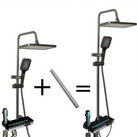 Resim 1 adet 30.0cm Metal Boru Uzatma Tüpü Barı, Kolay Kurulum Ekleme Montaj Duş Başlığı Kaydırma Barı, Elektrik Gerektirmez, Dayanıklı Banyo Aksesuarı Duş Deneyiminin Geliştirilmesi İçin, Duş Aksesuarları, Fonksiyonel Tasarım, Sağlam İnşaat 