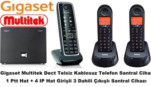 Resim Gigaset C530 3 Dahili Multitek Telsiz Kablosuz Telefon Santrali 