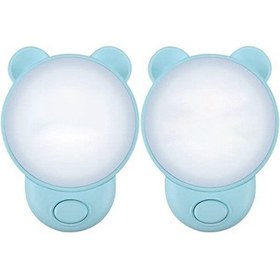 Resim Szypzstore Gece Lambası Çocuk Soketi Anahtarlı Led Başucu Lambası Fiş Işık Yatak Odası Için Uygun 2 Adet Mavi Ab Tak 5f2m87 Beyaz 