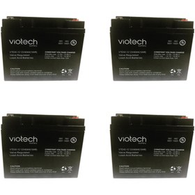 Resim VİOTECH Vte40-12 12volt 40amper Ups Aküsü 4lü Set 