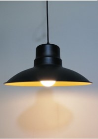 Resim Riolight Retro Siyah Içi Gold Tekli Metal Sarkıt Çap: 30Cm (538288174) 