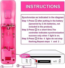 Resim XiQiDianr Wii Controller 2 Pack,Wii Remote Controller,Compatible with Nintendo Wii/Wii U,Replacement for Wii Remote Controller, With Silicone Case and Wrist Strap (Blue+Pink) 