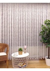 Resim Evdepo Home Kullanıma Hazır Örme Tül Perde (543683267) 