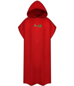 Resim Yetişkinler İçin Sörf Panço Değişen Havlu Çabuk Kuruyan Bornoz Başlıklı Mikrofiber Plaj Battaniyesi Banyo Yüzme Havlusu Kırmızı Kırmızı 