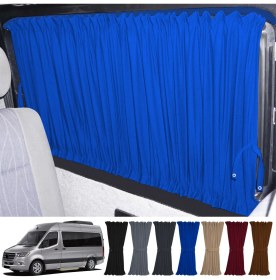 Resim Oto Pandami Mercedes Sprinter W907 Orta 2018+ Uyumlu Mavi Raylı Oto Perde Takımı 