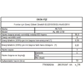 Resim Altus AL 585 GTB 65 LT Ocaklı Solo Fırın 