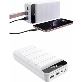 Resim Sptmgldı Powerbank 50.000 Mah Dijital Göstergeli Taşınabilir 4 Portlu Hızlı Powerbank Beyaz 